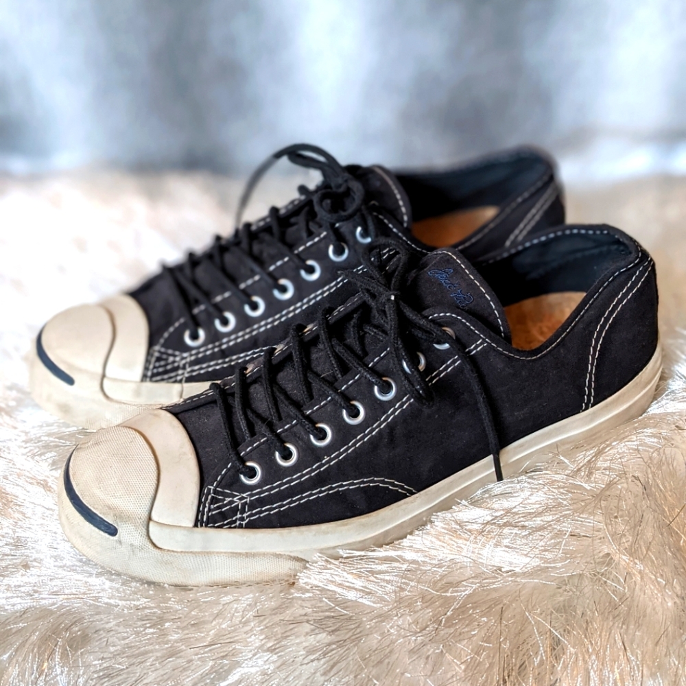 Converse Black Jack Purcell Fabric Cork Sneakers